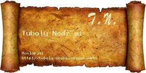 Tuboly Noémi névjegykártya